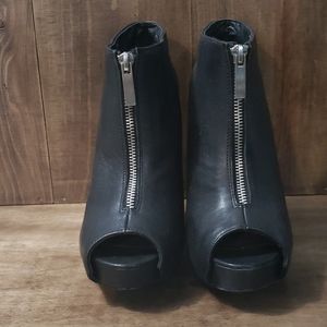 Aldo peep toe ankle boots